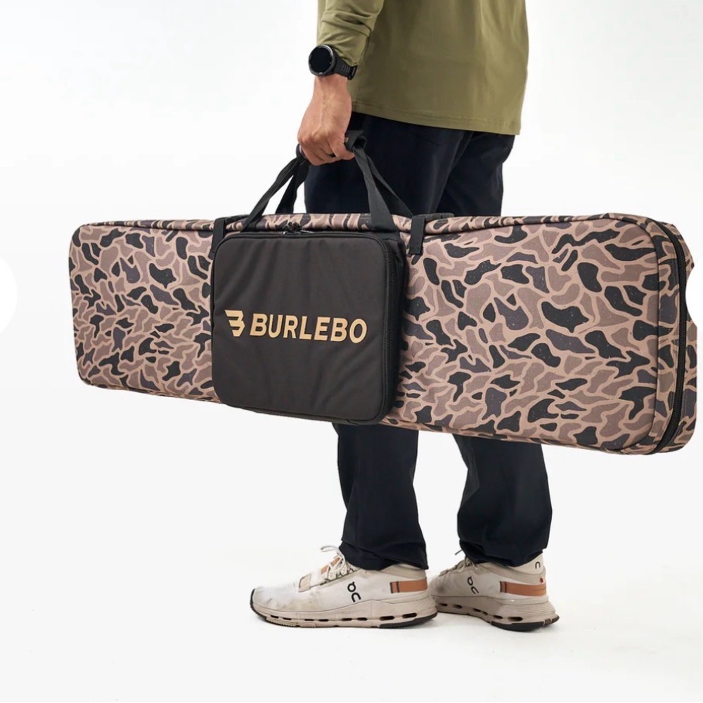 BURLEBO Black and Tan Camouflage Travel Bag